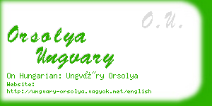 orsolya ungvary business card